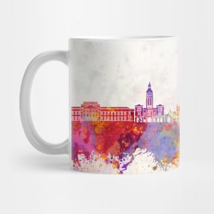 Chesterfield skyline in watercolor background Mug